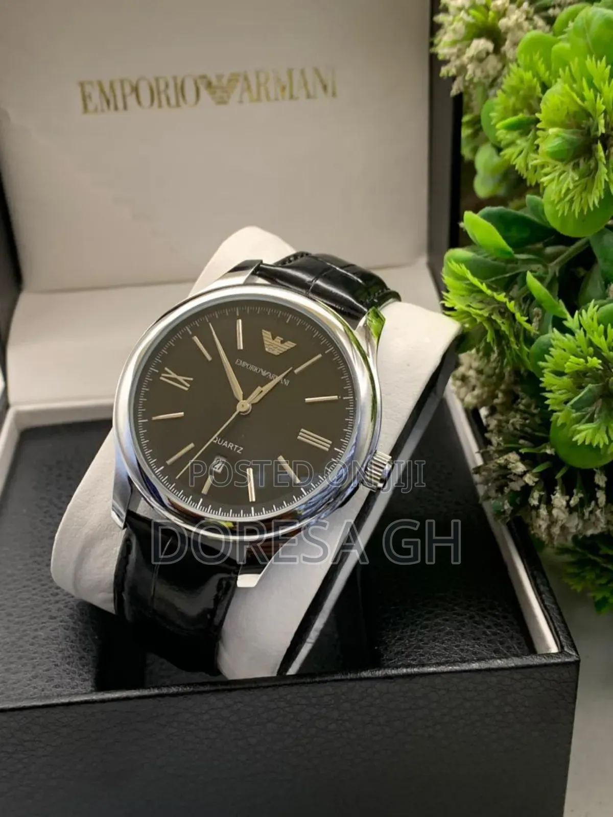 Emporio Armani Analogue Leather Watch for Men – A Classic Gift for Him