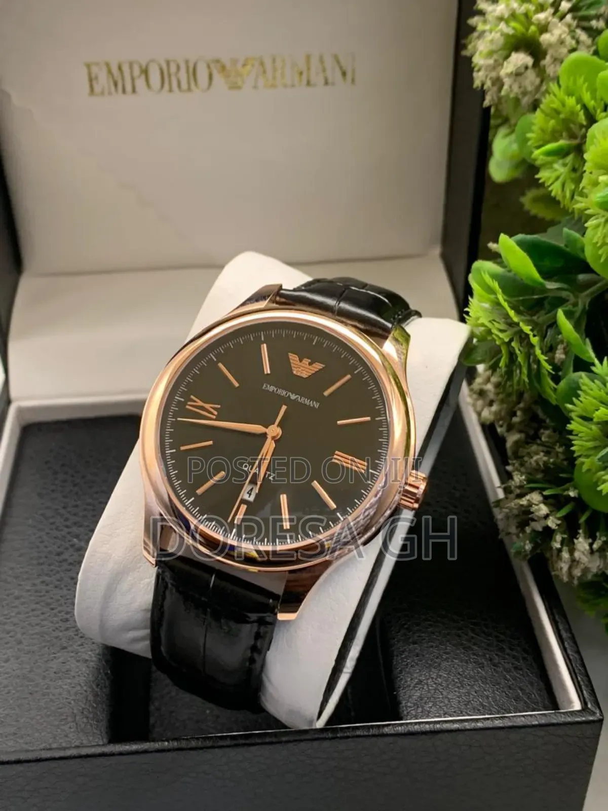 Emporio Armani Analogue Leather Watch for Men – A Classic Gift for Him