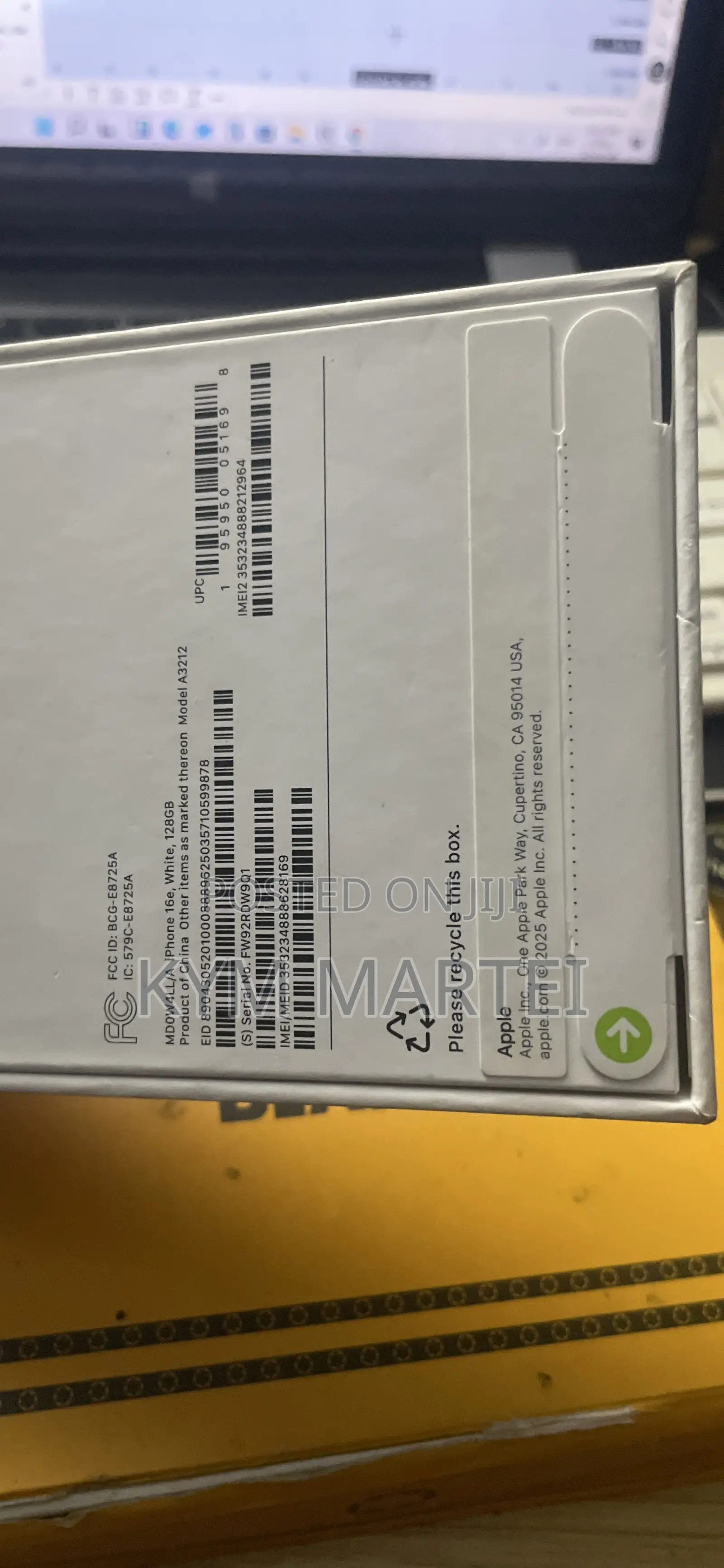 New Apple iPhone 16e 128 GB White
