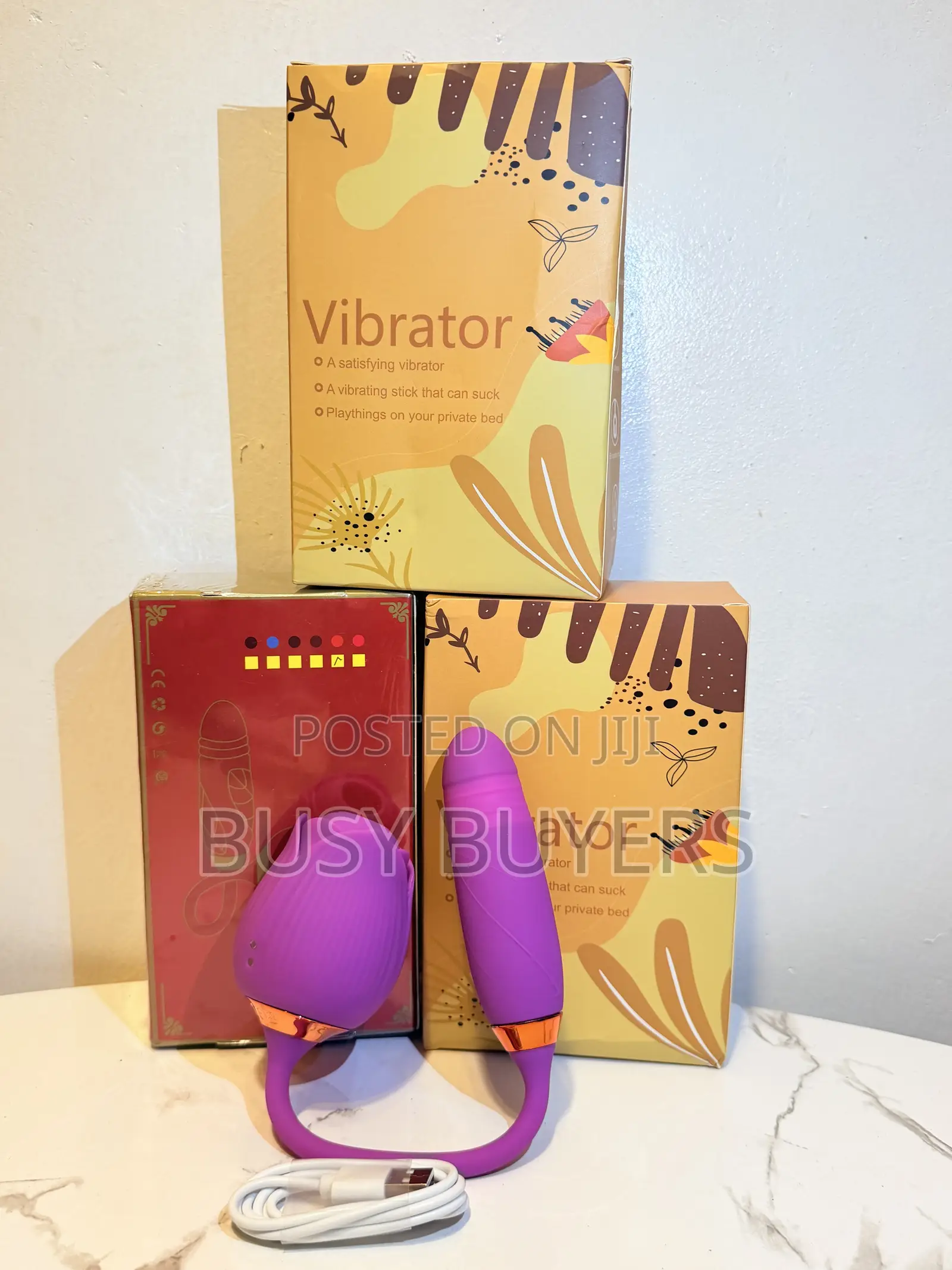 Rose Shaped Sucking Thrusting Vibrating Clitoris Stimulator