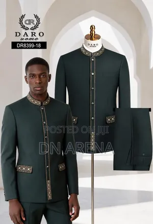 Beaded Embroidery Safari Suit Kaunda Suit