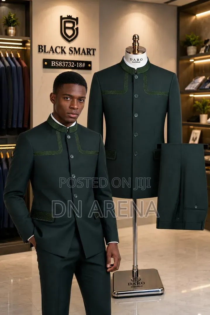 Beaded Embroidery Safari Suit Kaunda Suit