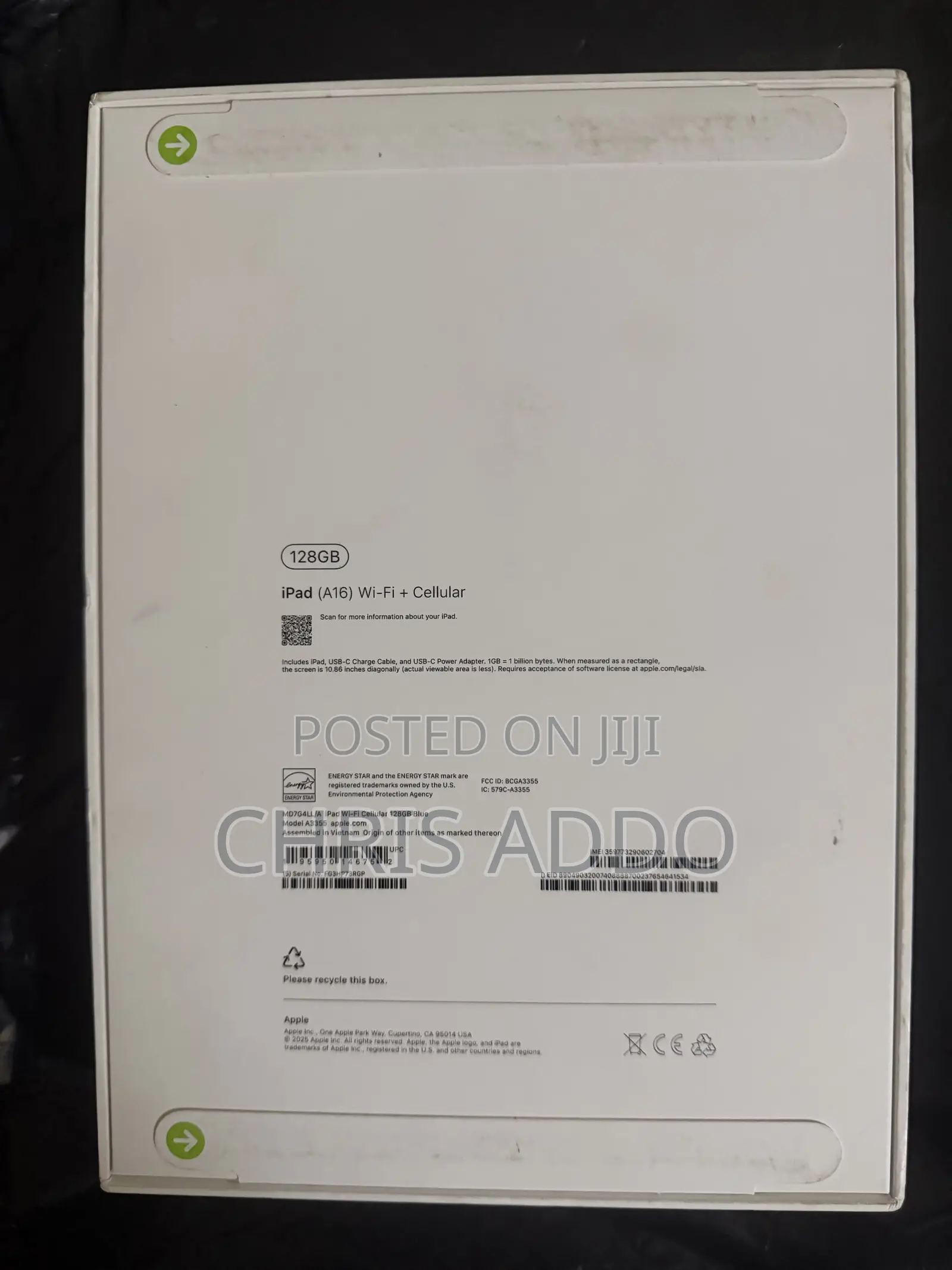 New Apple iPad (2025) 128 GB Blue