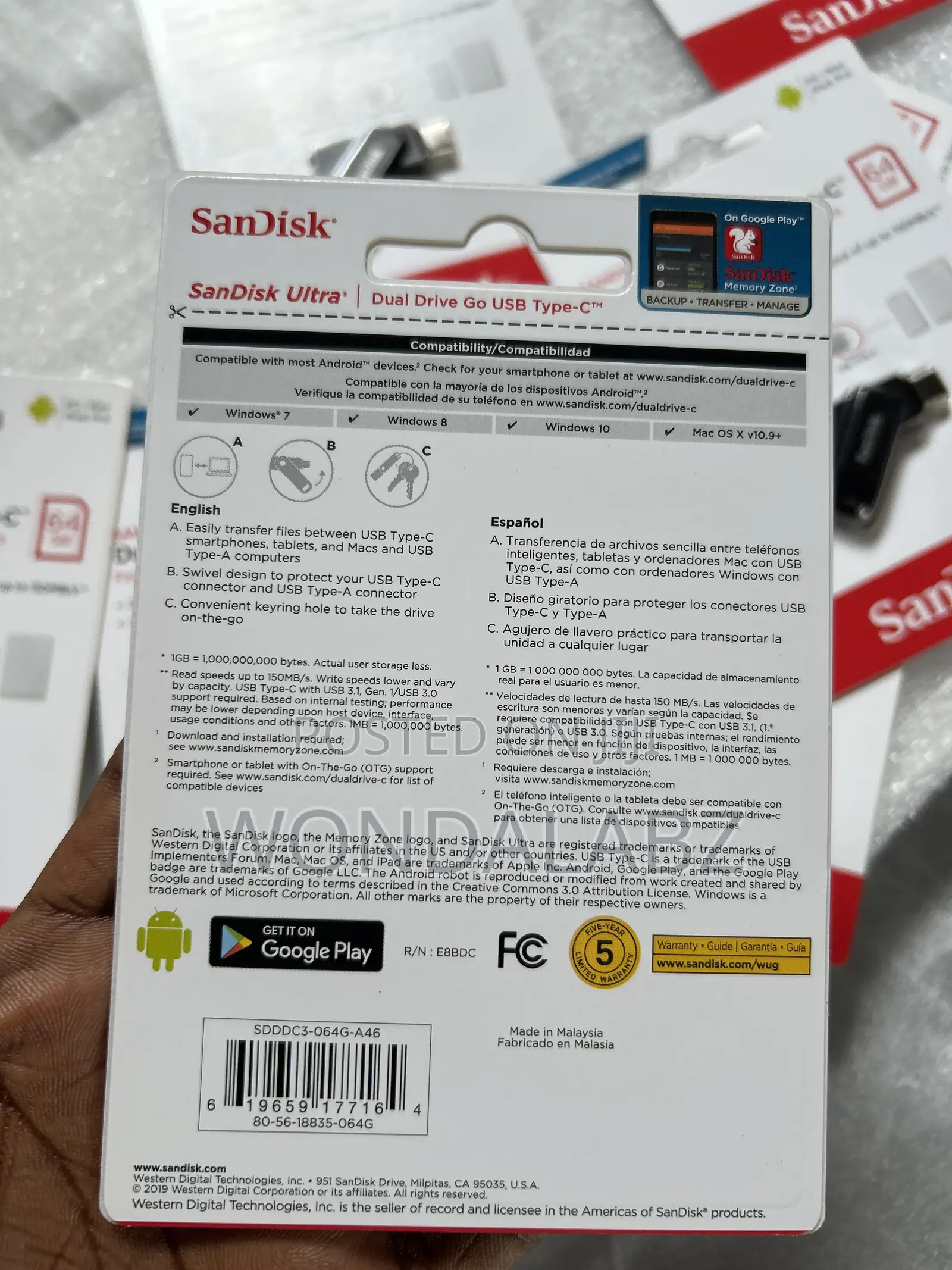Original Sandisk 64GB Dual Drive Go