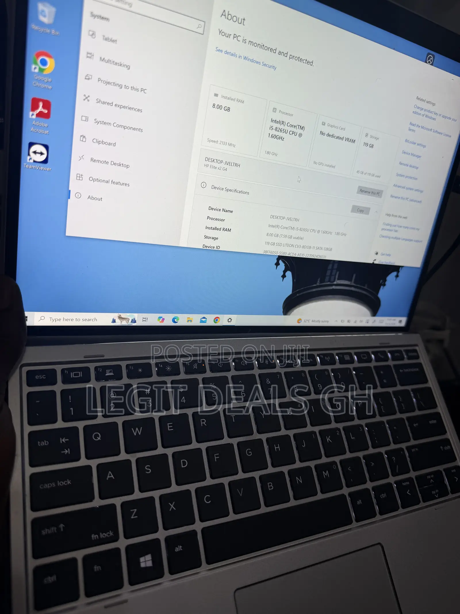 Laptop HP Elite x2 1013 G4 8GB Intel Core i5 SSD 128GB