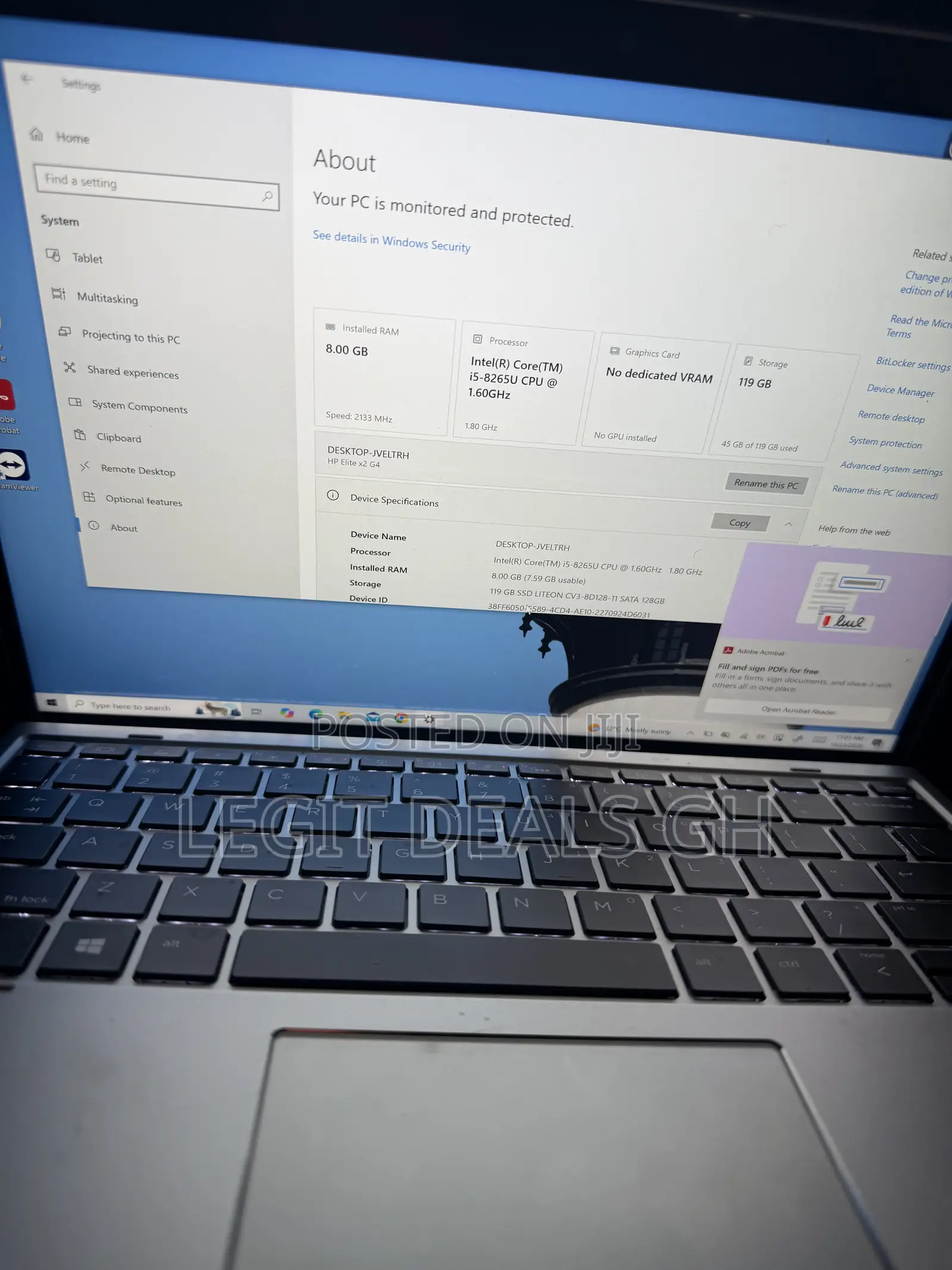 Laptop HP Elite x2 1013 G4 8GB Intel Core i5 SSD 128GB