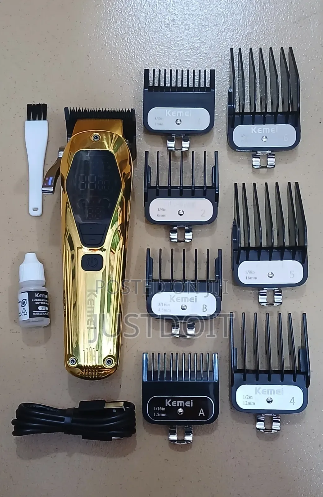 Km 1698 LED Rechargeable Barbering Machine