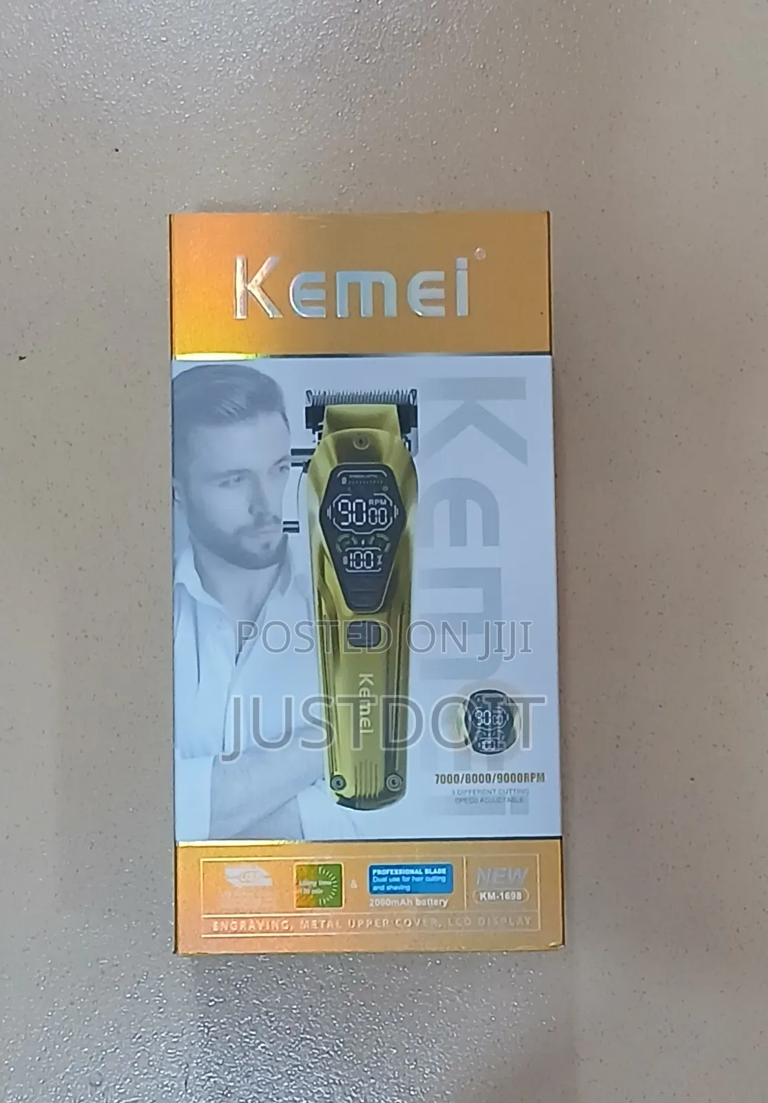Km 1698 LED Rechargeable Barbering Machine