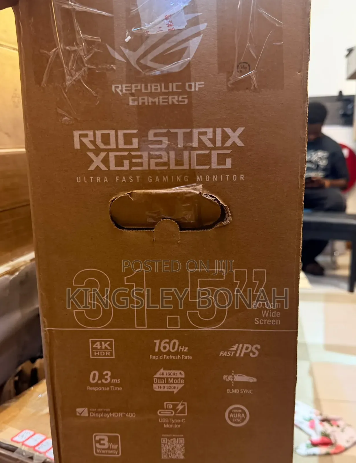 ASUS ROG 32", 4K 160Hz, Fast IPS, USB-C, G-Sync Gaming Monitor.