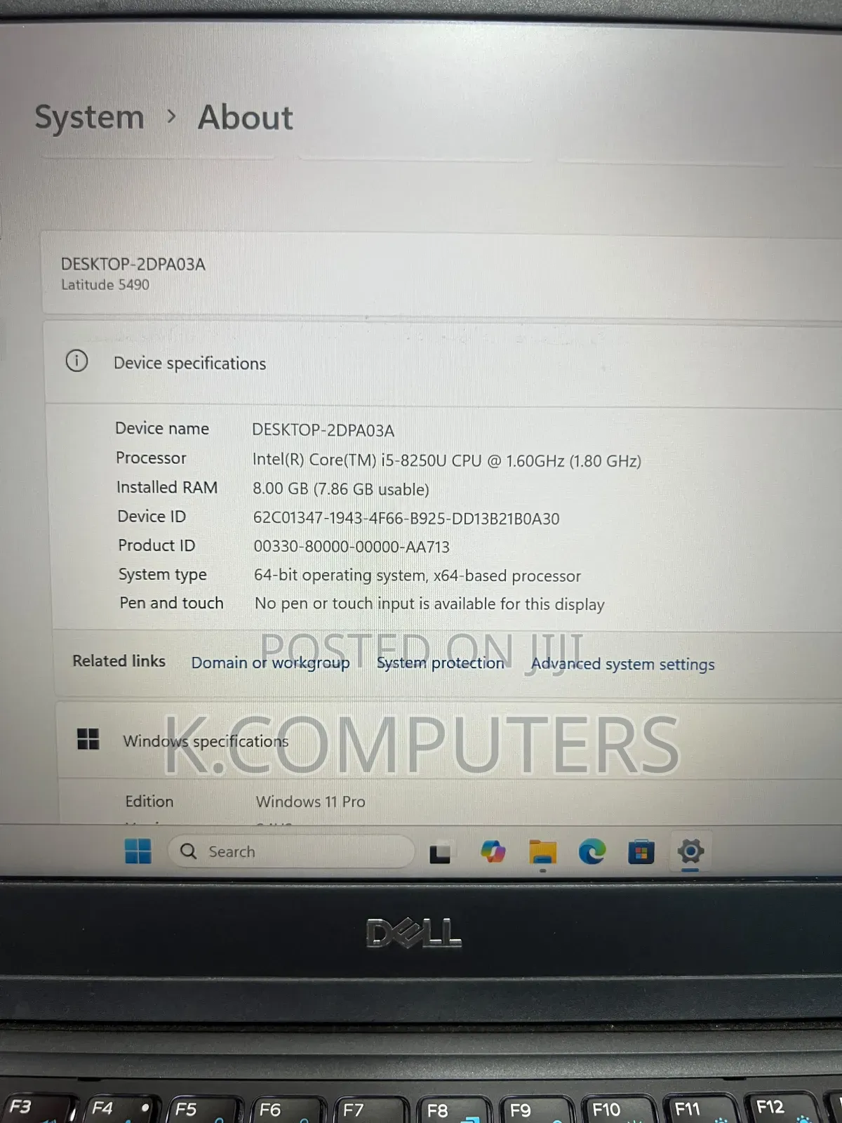 Laptop Dell Latitude 5490 8GB Intel Core i5 SSD 256GB