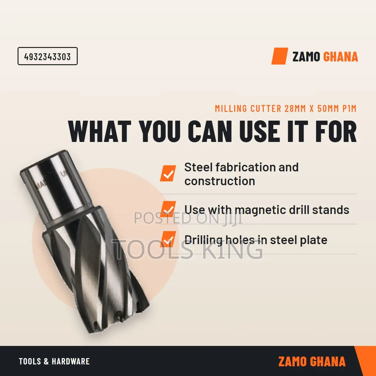 Milling Cutter 28Mm X 50Mm P1M - 