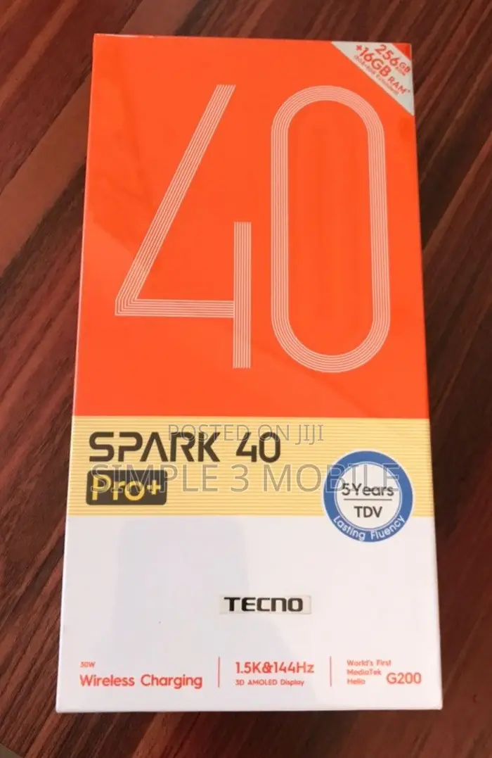 New Tecno Spark 40 Pro+ 256 GB Black