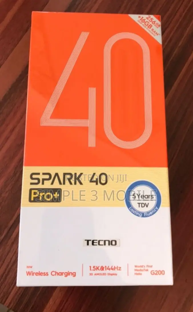 New Tecno Spark 40 Pro+ 256 GB Black