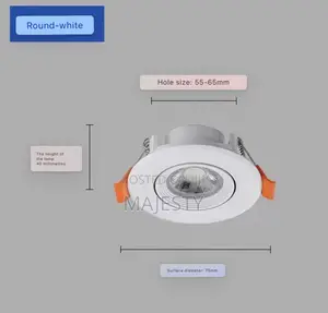 Adjustable Recessed Spotlight Downlight (COB Led) 3W & 7W
