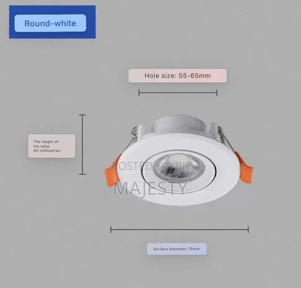 Adjustable Recessed Spotlight Downlight (COB Led) 3W & 7W
