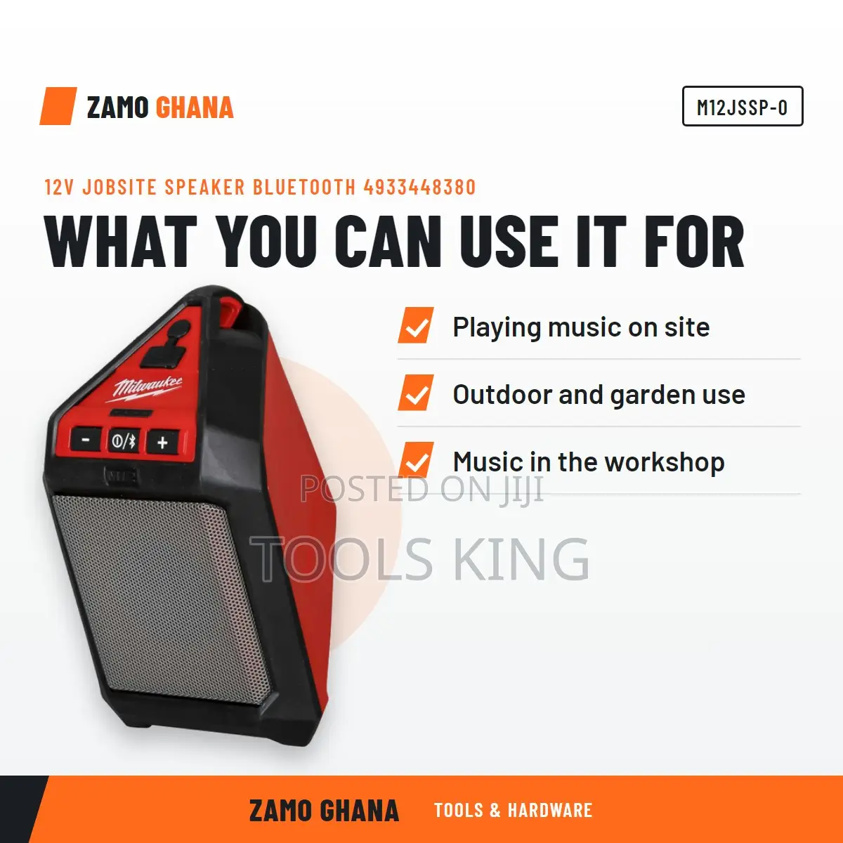 12V Jobsite Speaker Bluetooth - M12jssp-0