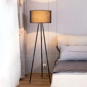 Modern Floor Lamp European Design Tripod Floor Lamp With Linen Fabric