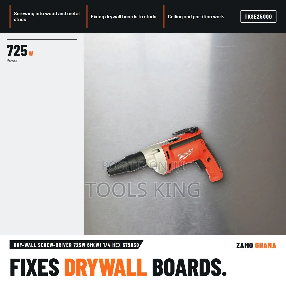 Dry-Wall Screw-Driver 725W 6M(W) 1/4 Hex 679050 - TKSE2500Q
