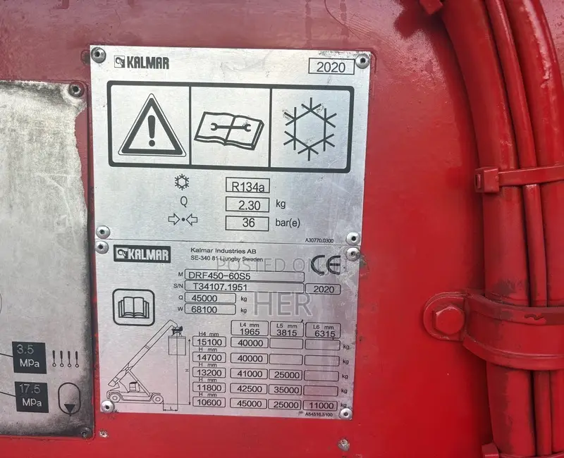 Kalmar DRF450-60S5 Reach Stacker 45 Ton Used Container Handler