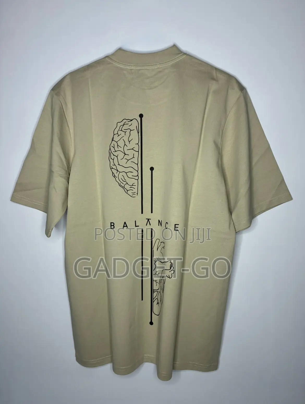 ZARA Balance Graphic T-Shirt – Khaki Green