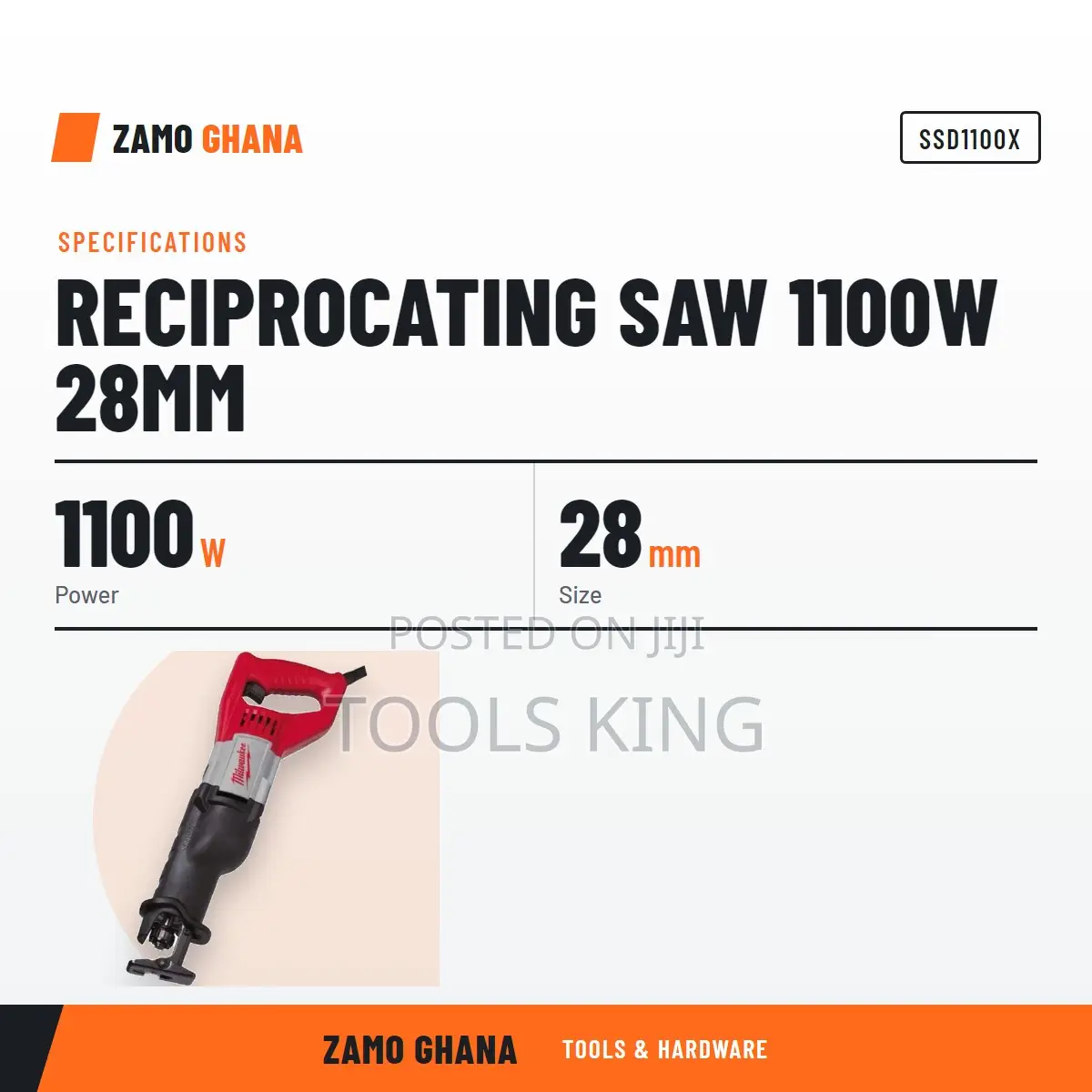 Reciprocating Saw 1100W 28Mm - SSD1100X