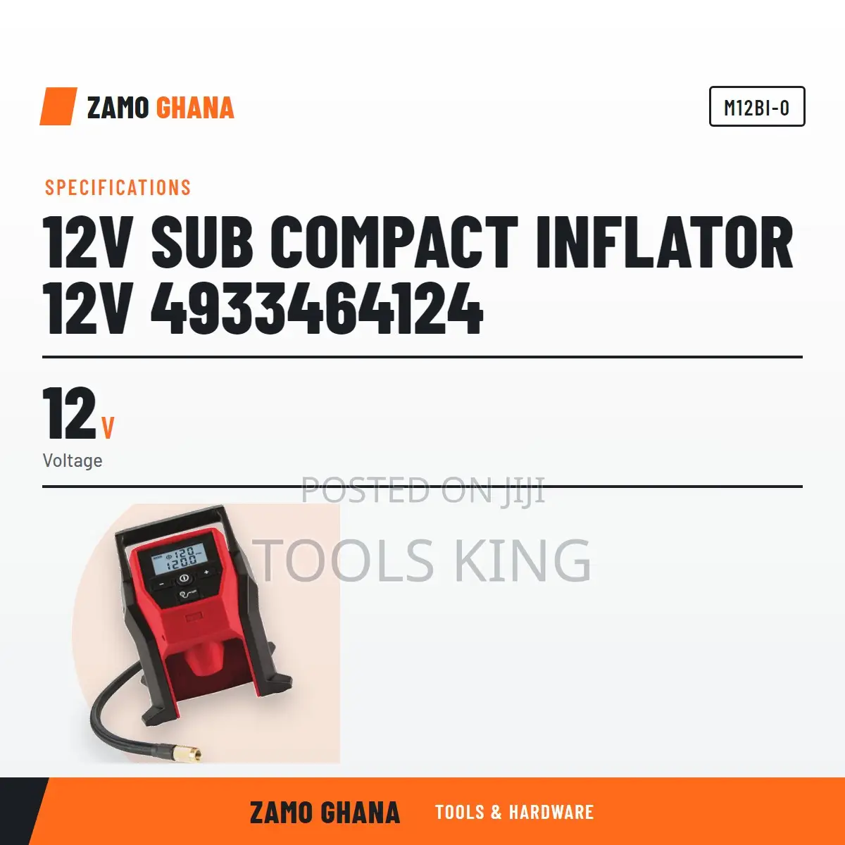 12V Sub Compact Inflator 12V - M12bi-0