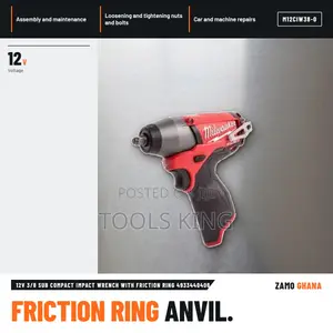 12V 3/8 Sub Compact Impact Wrench With Friction Ring 4933 - M12ciw38-0