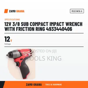 12V 3/8 Sub Compact Impact Wrench With Friction Ring 4933 - M12ciw38-0