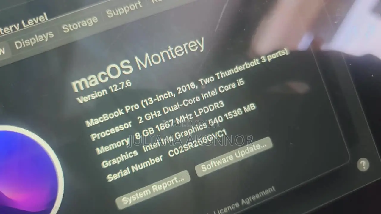 Laptop Apple MacBook Pro 8GB Intel Core i5 SSD 128GB