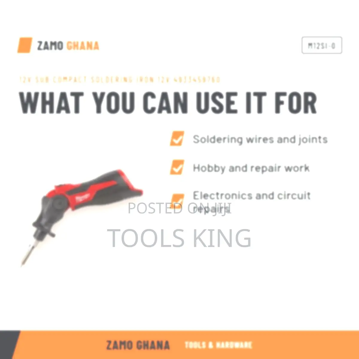 12V Sub Compact Soldering Iron 12V - M12si-0