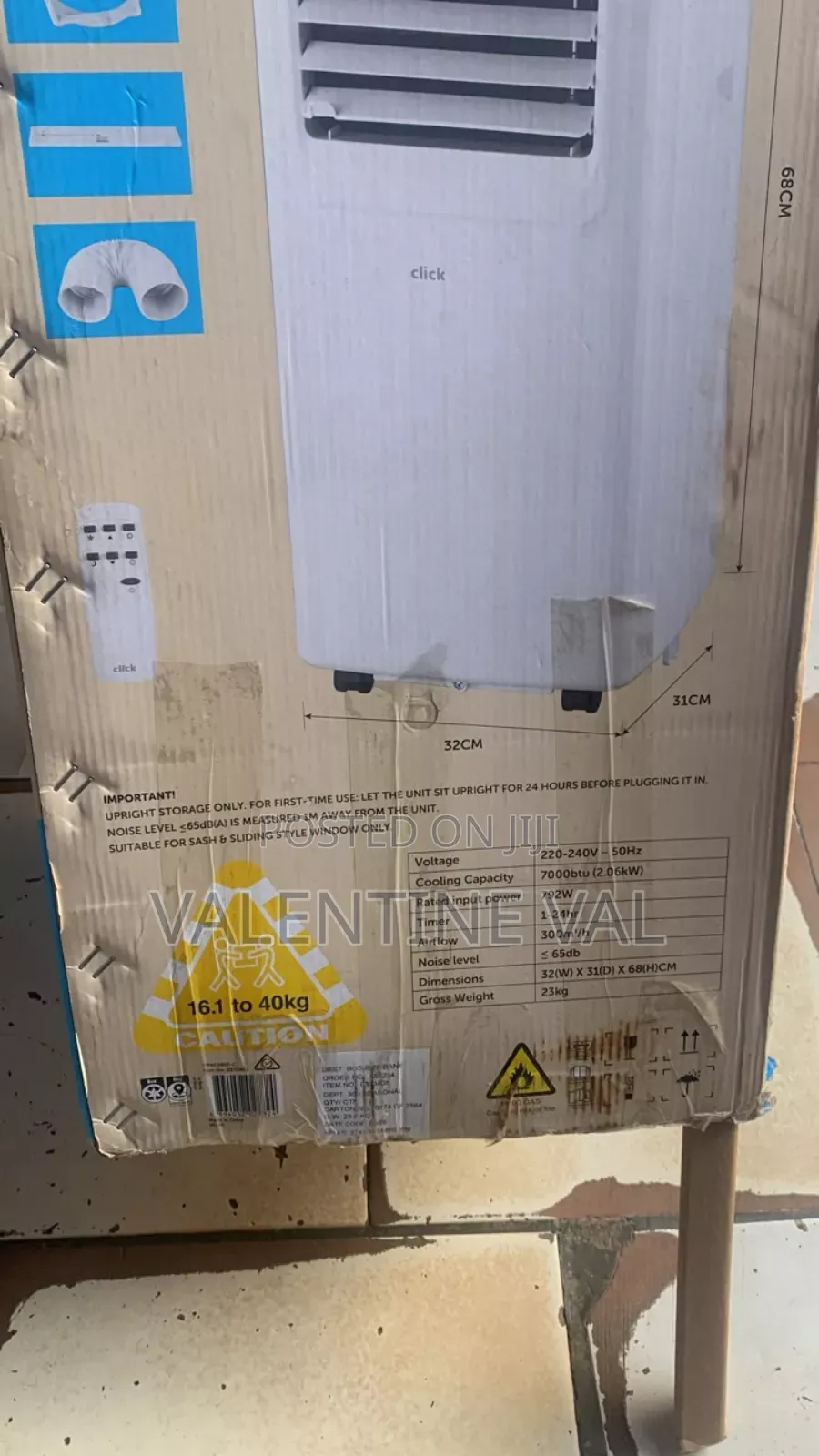 Click Portable Air Conditioner 7000 BTU