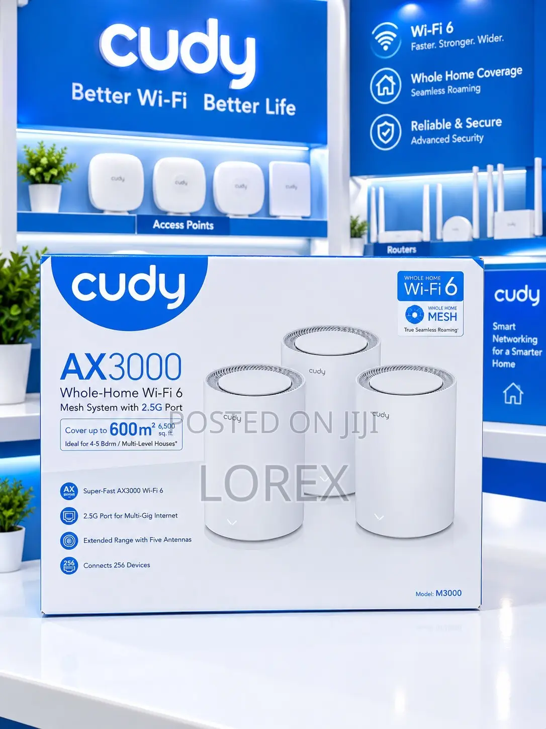 Cudy AX3000 WiFi Access Point M3000 3pack AX3000