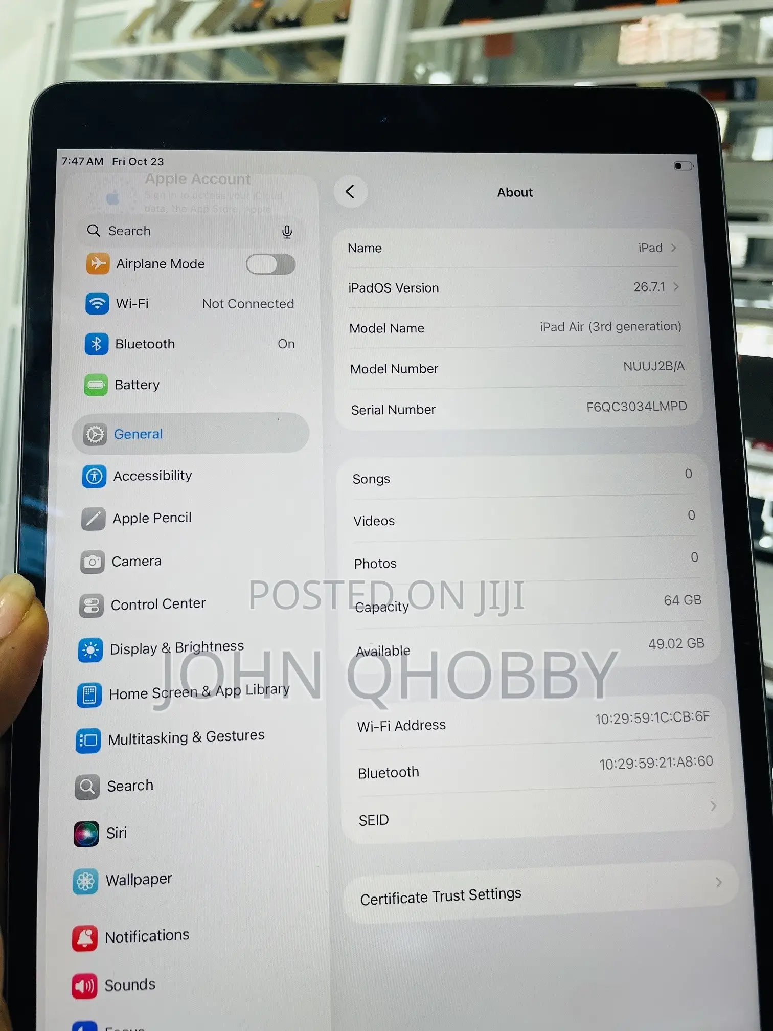 Apple iPad Air (2019) 64 GB Black