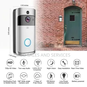 WiFi Smart Wireless Security Doorbell Camera – 166° Ultra-Wide Angle