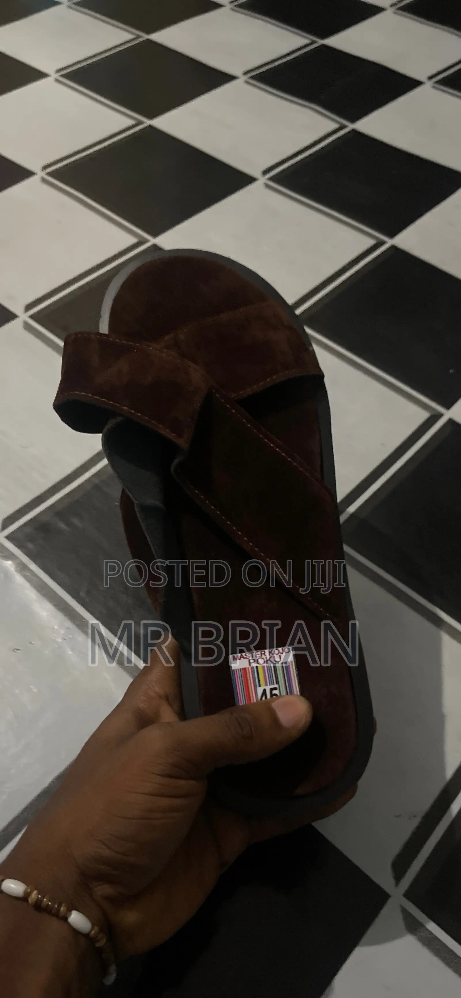 Leather Jean Slippers Available for Sale