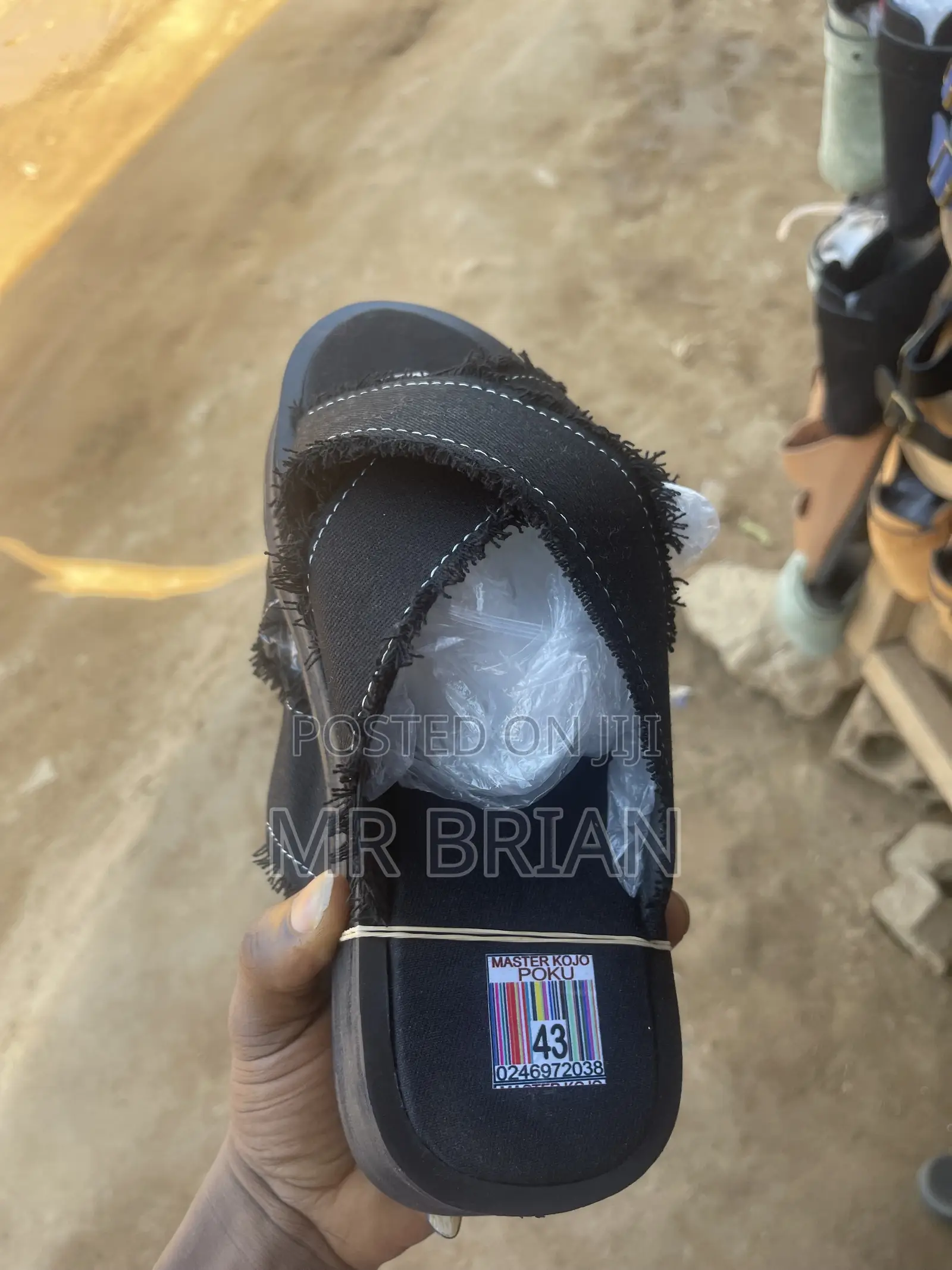 Leather Jean Slippers Available for Sale