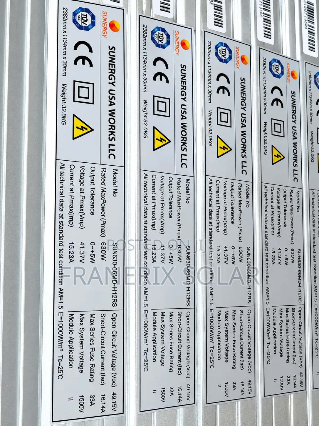 Bi-Facial Solar Panels 630W