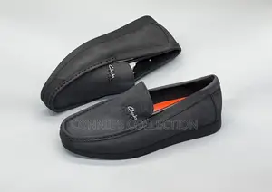 Brown Suede Clarks Casual Slip-on Loafers
