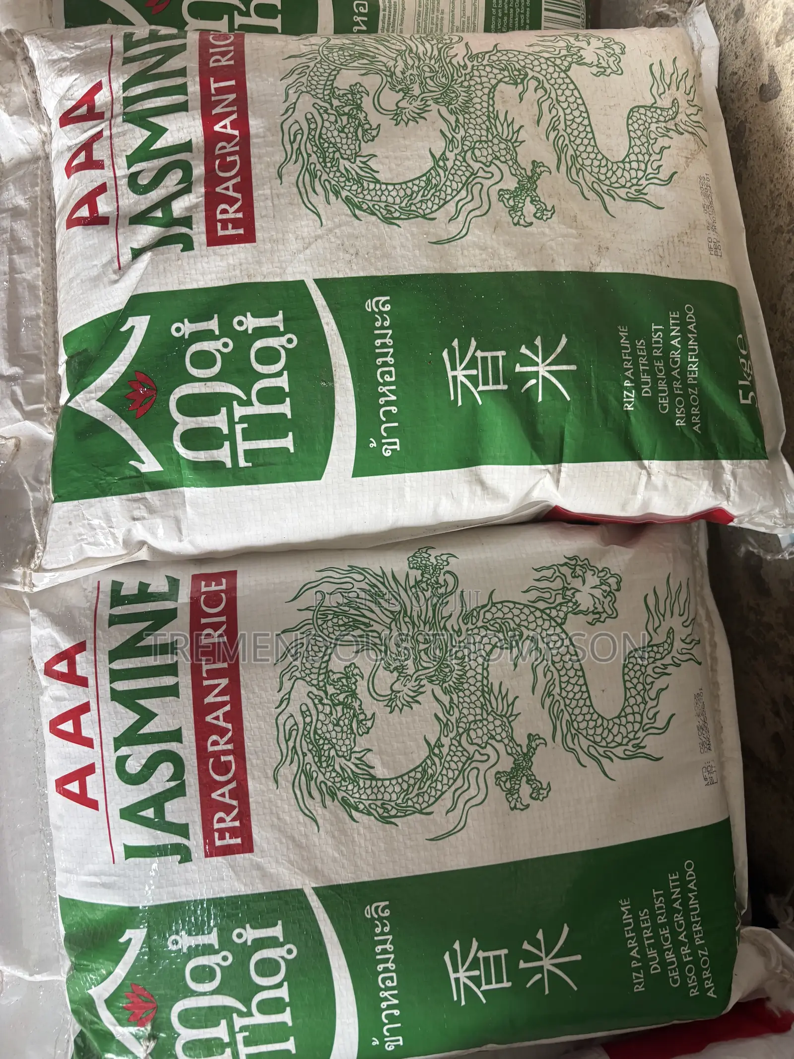 5kg &10kg Premium Mai Thai AAA Jasmine Fragrant Rice. 5kg-130/10kg-220