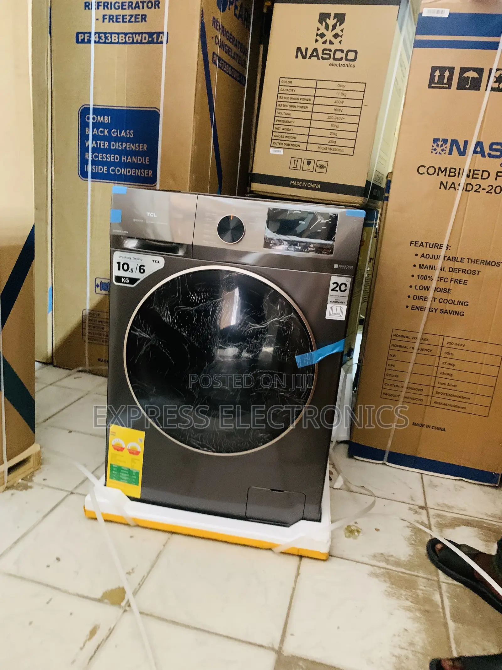 Freestanding Sleek Get TCL-front Load Washer-10.5kg Dryer-6kgs-C211wdg