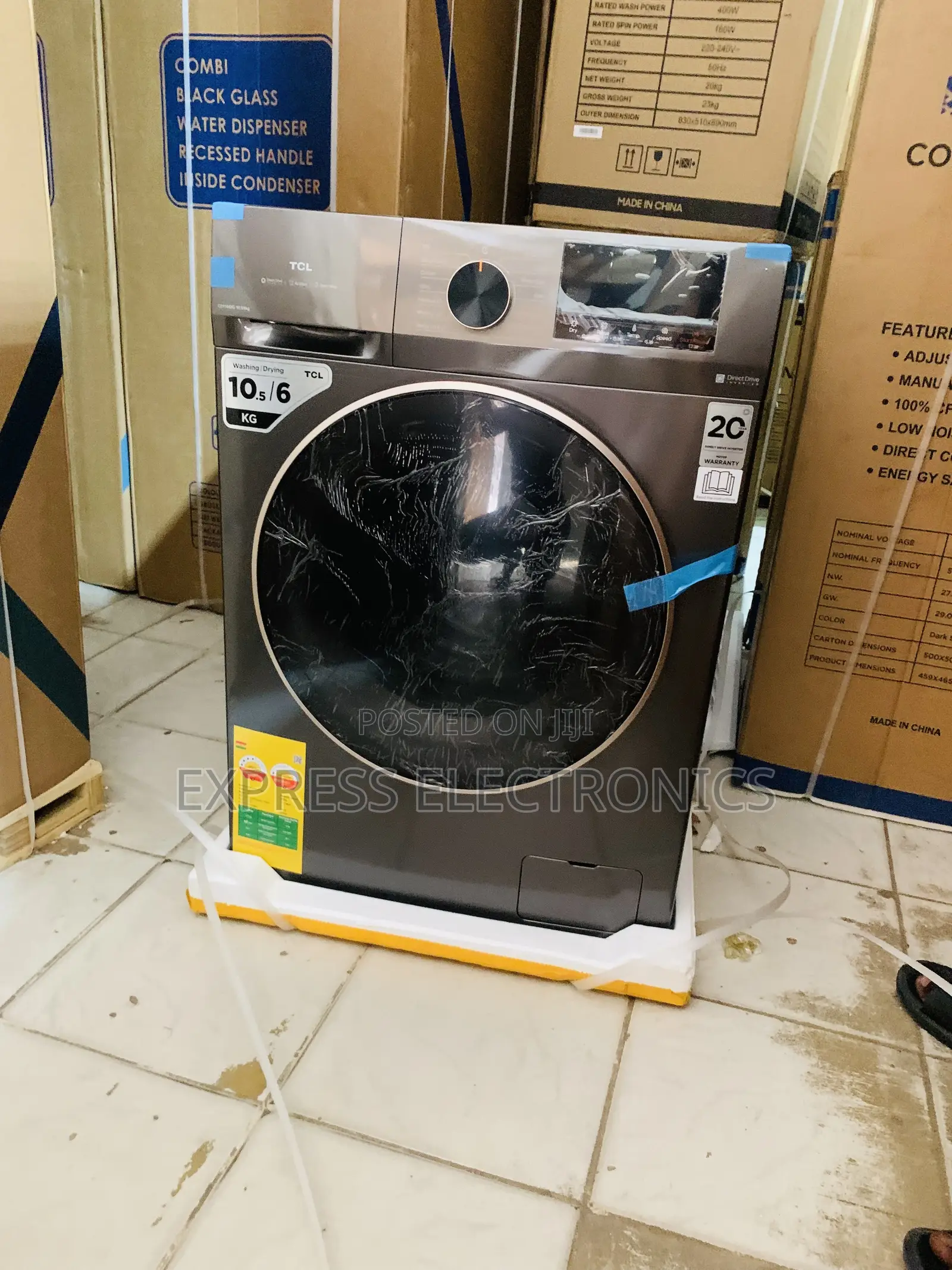 Zealous Sleek Grey Dark TCL-front Load Washer10.5KG Dryer-6kgs-C211wdg