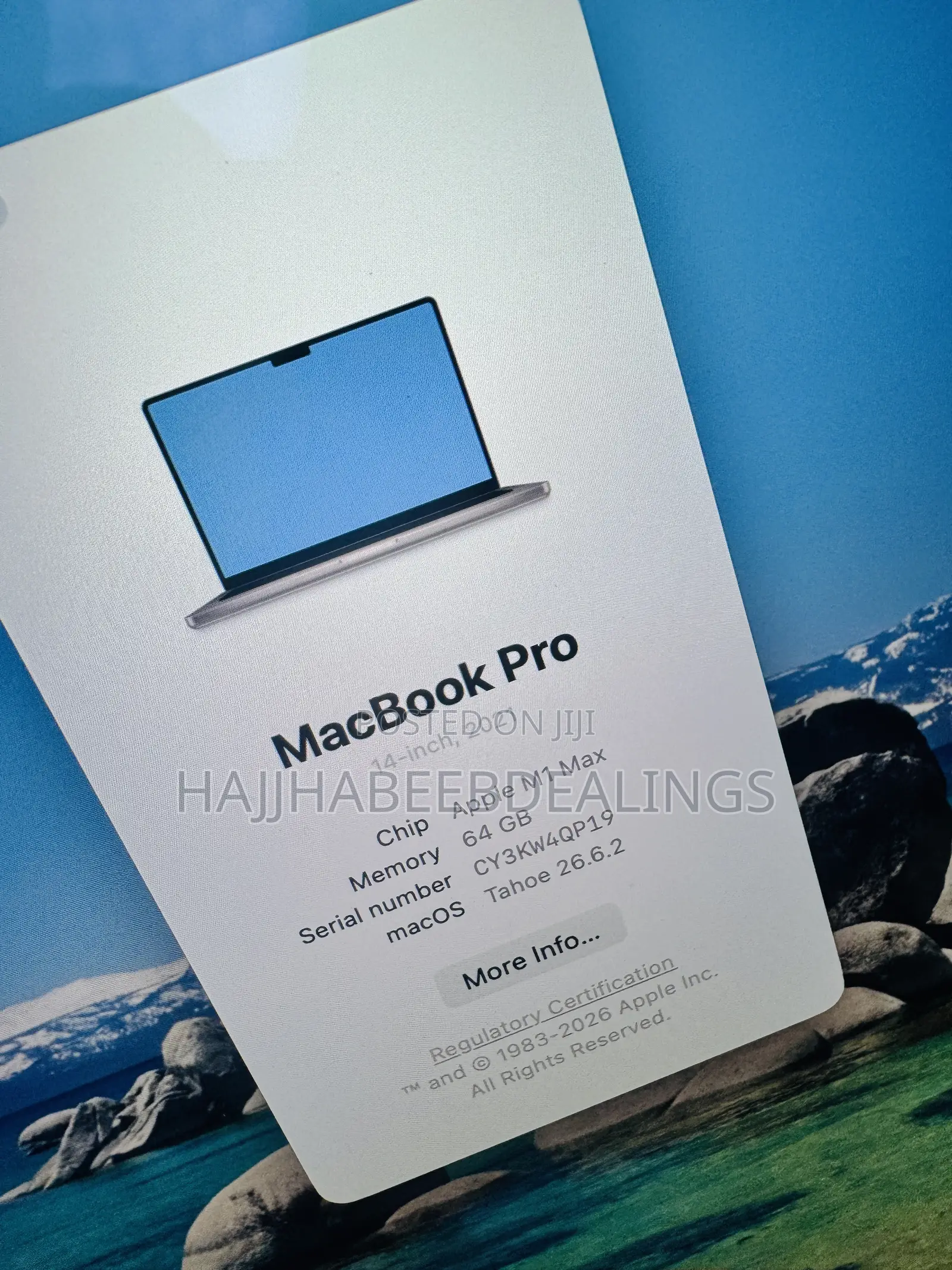 Laptop Apple MacBook Pro 2021 M1 Max 64GB Apple M1 Max SSD 1T