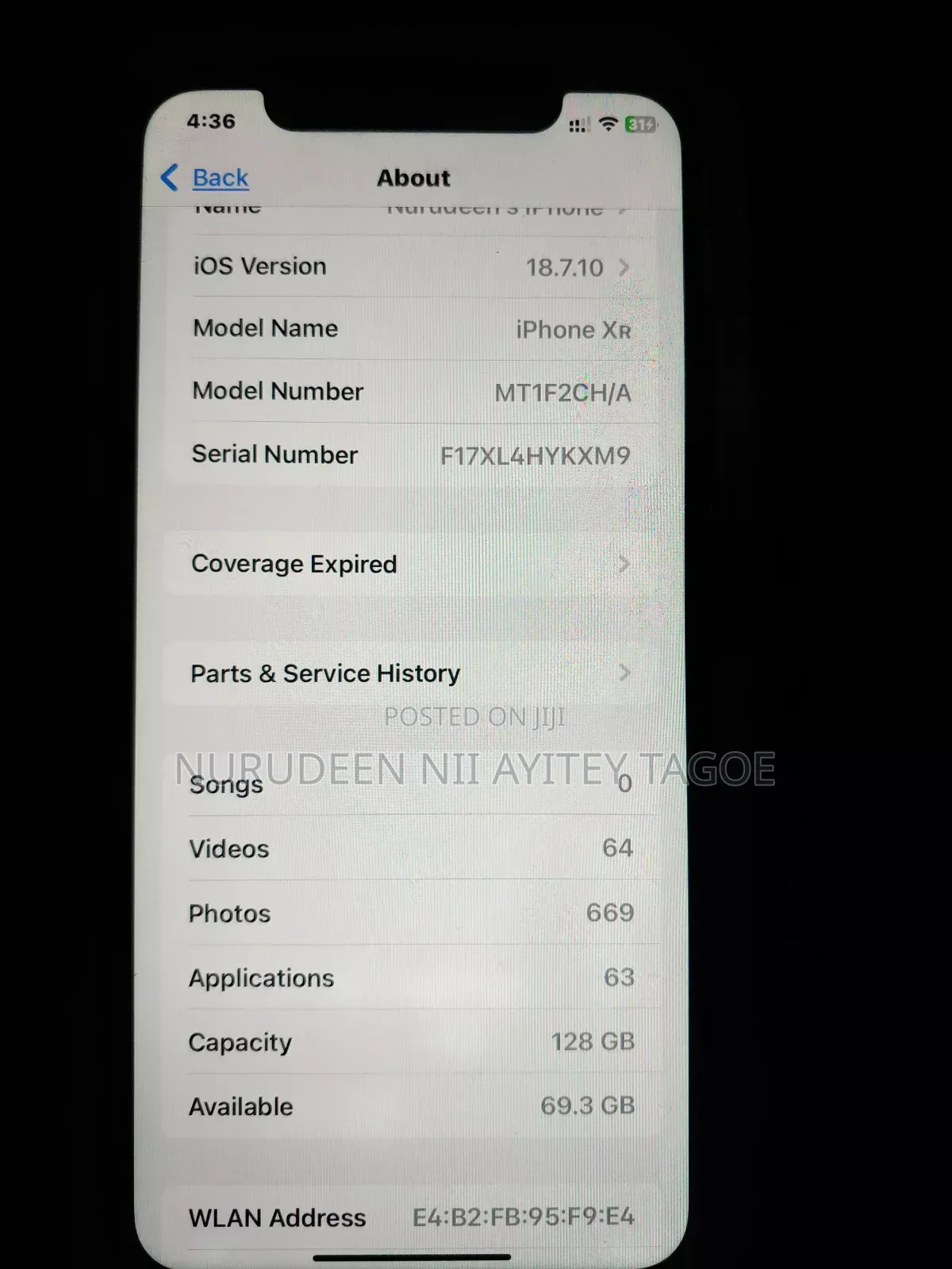 Apple iPhone XR 128 GB Pink