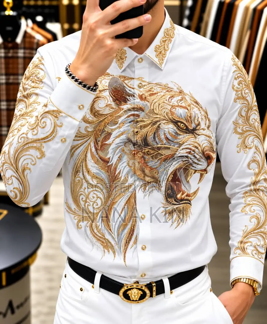 High Quality Rhinestones Designer Shirts