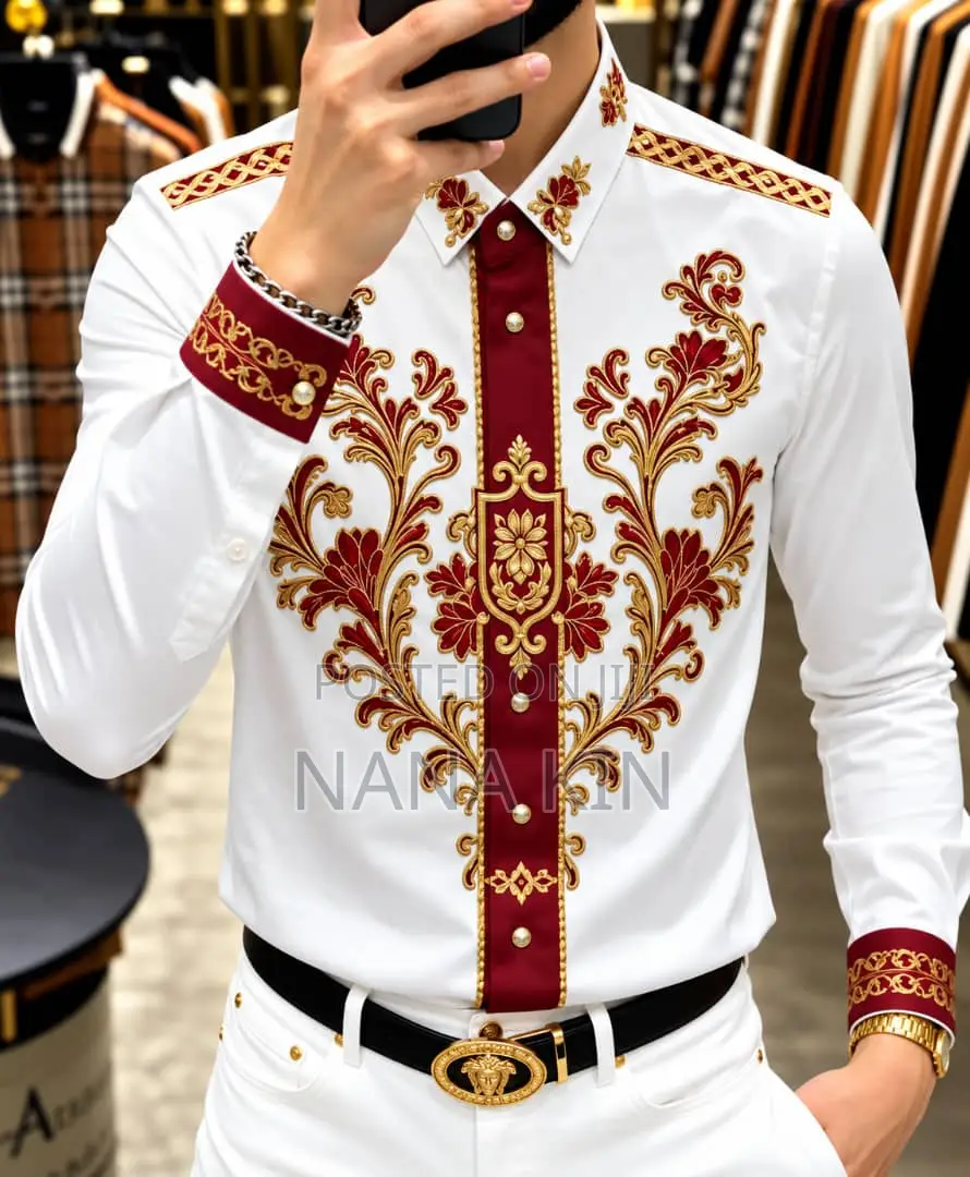High Quality Rhinestones Designer Shirts