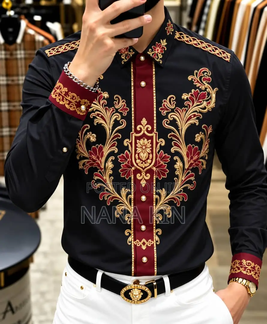 High Quality Rhinestones Designer Shirts
