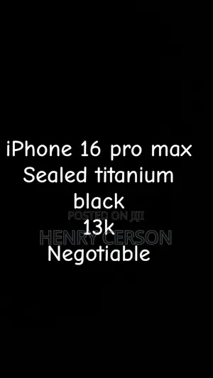 New Apple iPhone 16 Pro Max 256 GB Black