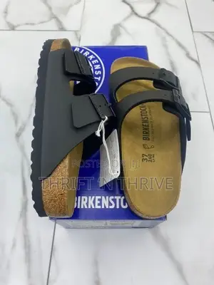 Black Birkenstock Arizona Sandals With Dual -Strap Design