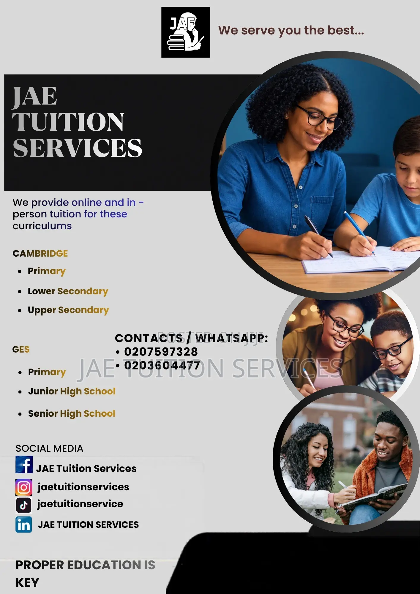 Jae Tuition Services