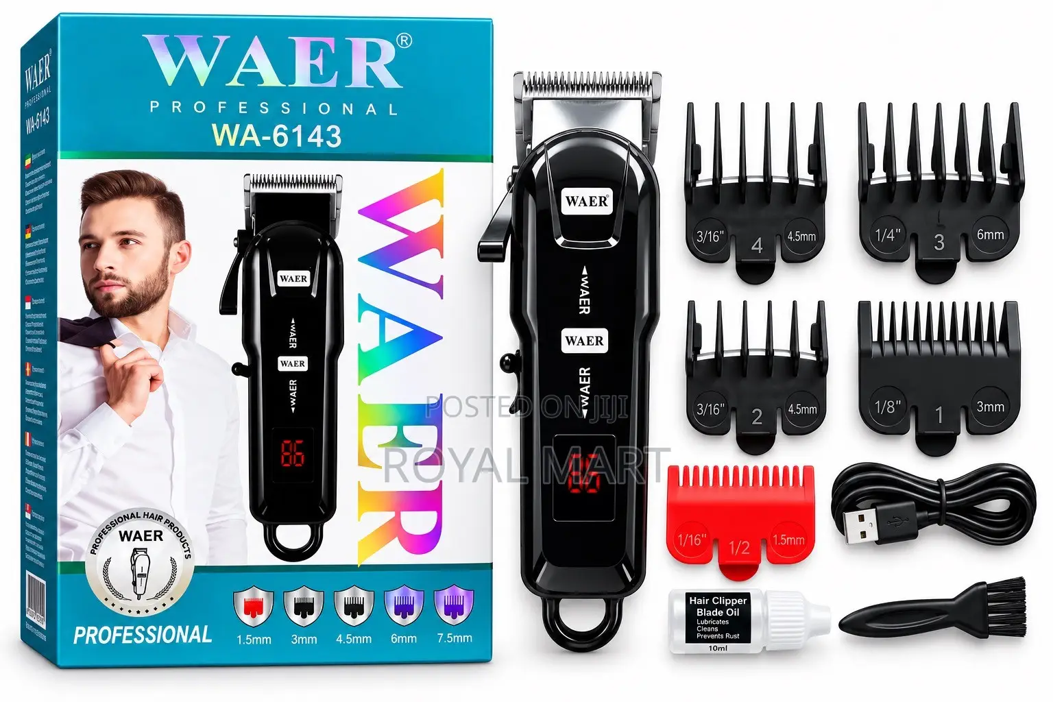 WAER Professional Hair Clipper – WA-6143